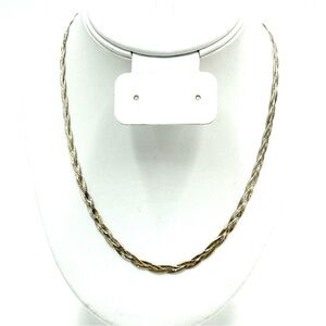 Vintage Karizia Spa Sterling Silver Italy Double Stranded Braided Necklace